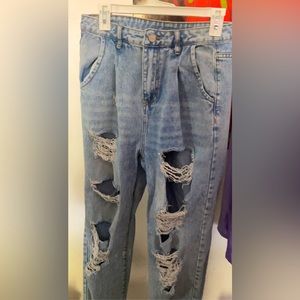 Women’s large ripped jeans